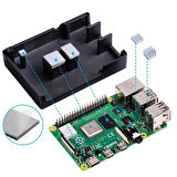 Raspberry Pi 4 Alüminyum Muhafaza Kutusu (Soğutmalı) - Siyah
