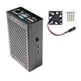 Raspberry Pi 4 Alüminyum Muhafaza Kutusu (Fanlı)