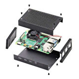 Raspberry Pi 4 Alüminyum Muhafaza Kutusu (Fanlı)