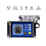 2.8 Inch Nextion HMI Dokunmatik TFT Lcd Ekran + 8 Port GPIO / 16 MB Dahili Hafıza
