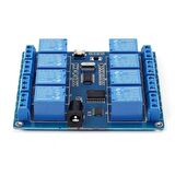 Robotistan 8 Kanal 5 V Seri Haberleşme Kontrollü Röle Kartı (Mikro USB & Pin)