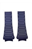 Porsche Design P6620 Uyumlu Lacivert Silikon Saat Kordonu