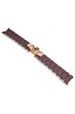 Uyumlu Emporio Armani Ar5890 23mm Kahverengi Silikon Kaplama Çelik Kordon