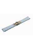 Uyumlu Emporio Armani Ar5920 23mm Beyaz Silikon Kaplama Çelik Kordon