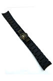 Uyumlu Emporio Armani Ar5922 23mm Siyah Silikon Kaplama Çelik Kordon