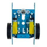 Robotistan Çok Amaçlı Alüminyum 2WD Robot Gövdesi - Mavi