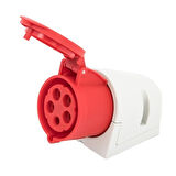 Ever Charger Eğik Duvar Prizi 32 A 400V 3p+N+Pe IP44 Üç Faz Kırmızı