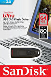 Sandisk SDCZ48-064G-U46 64 GB 80MB/s Ultra Siyah USB 3.0  USB Flash Bellek
