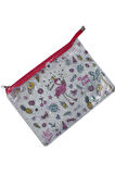 Vuki A4 Sulu Fermuarlı Şeffaf Dosya Vk-0073-03 Flamingo