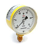 Pakkens 0-25 mBar 63 mm Alttan Bağlantılı Kapsül Diyaframlı Doğalgaz Manometresi CL1,6 G 1/4''