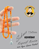 925 AYAR GÜMÜŞ PÜSKÜL SIKMA KEHRİBAR KAPSÜL KESİM 7,50X11