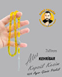 925 AYAR GÜMÜŞ PÜSKÜLLÜ ATEŞ KEHRİBAR KAPSÜL KESİM 7X11