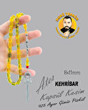 925 AYAR GÜMÜŞ PÜSKÜL ATEŞ KEHRİBAR KAPSÜL KESİM 8X11