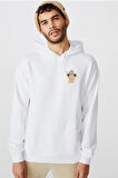 Inspector Gadget Vintage Lightning Beyaz Erkek 3ip Kapşonlu  Sweatshirt