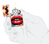 Zippo Çakmak 49352 Street Art Face Design 46257-119788