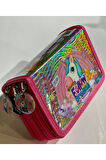 Cappi Bag Unicorn Dream Rüya Pembe Parlak 3 Fermuarlı Bölmeli Çocuk Okul Kalem Kutusu 19x11x6cm