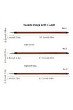 Tahrir fırça seti 3 adet, 1-2-3 Numara 1. kalite-çini, seramik, tezhip, minyatür,boyama sanatları