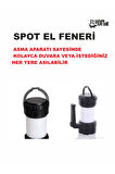 ULTRA GÜÇLÜ SPOT EL FENERİ PİL İLE ÇALIŞAN 3 KADEMELİ HEM ORTAM AYDINLATMA LAMBA HEM FENER ÖZELLİK