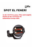 ULTRA GÜÇLÜ SPOT EL FENERİ PİL İLE ÇALIŞAN 3 KADEMELİ HEM ORTAM AYDINLATMA LAMBA HEM FENER ÖZELLİK