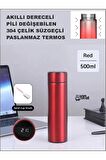  Derece Göstergeli Çelik Termos Pili Değişebilen Kamp,Araç,Ofis Süzgeçli Yeni Nesil Akıllı Mug Çay Kahve Detoks 