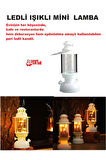 Led Mini Lamba Parti , Ev, Bahçe, Restorantlarda Hem Dekorasyon Hem Aydınlatma Fener Kamp Retro Tarz