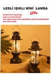 Led Mini Lamba Parti , Ev, Bahçe, Restorantlarda Hem Dekorasyon Hem Aydınlatma Fener Kamp Retro Tarz