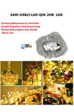 USB GİRİŞLİ SARI IŞIKLI  LED IŞIK 20 METRE EV, BAHÇE, OFİS , ÇEŞİTLİ EŞYA SÜSLEME ŞERİT LED
