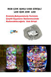 USB GİRİŞLİ RGB ÇOK IŞIKLI  LED IŞIK 20 METRE EV, BAHÇE, OFİS , ÇEŞİTLİ EŞYA SÜSLEME ŞERİT LED
