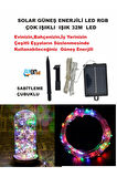 SOLAR GÜNEŞ ENERJİLİ  RGB ÇOK IŞIKLI  LED IŞIK 32 METRE EV, BAHÇE, OFİS , ÇEŞİTLİ EŞYA SÜSLEME ŞERİT