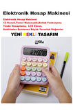Yeni Tasarım  Renkli Büyük Düğme Elektronik Hesap Makinesi 14 Haneli  Temel Matematik  Yüzde Hesap