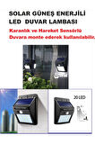 Solar Güneş Enerjili Bahçe,Teras,Balkon,Dış Mekan Sensör 20 SMD LED Beyaz Işık Aydınlatma Fener