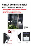 Solar Güneş Enerjili Bahçe,Teras,Balkon,Dış Mekan Sensör 20 SMD LED Beyaz Işık Aydınlatma Fener