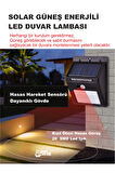 Solar Güneş Enerjili Bahçe,Teras,Balkon,Dış Mekan Sensör 20 SMD LED Beyaz Işık Aydınlatma Fener