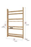 Bofigo 4 Raflı 120 x 74 Cm Montessori Kitaplık Eğitici Çocuk Kitaplığı Çam