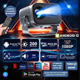 JHY V8 Taşınabilir Android 12  2.69 inç 4K HD 720P Akıllı Projektör 2025