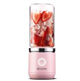 Yasomi Taşınabilir Kablosuz Şarjlı Cam Smoothie El Blenderi Pembe ( Türkiye Garantili)