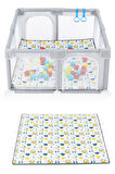 Original Playard Güvenli Bebek Ve Çocuk Oyun Alanı Oyun Parkı 120x120 Oyun Matı Ve Topları
