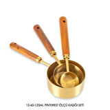 Pinterest Ölçü Kaşığı 3lü Ölçü Kaşığı Gold Renk Paslanmaz