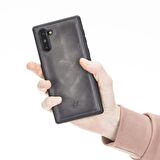 Samsung Galaxy Note 10 Lucca Gri Deri Telefon Kılıfı