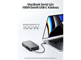 AUKEY PB-Y48-GY 100W 20000 mAh PD Dahili Type-C Kablolu Taşınabilir Şarj Cihazı