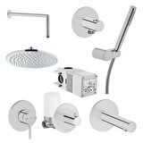 VitrA Origin Ankastre Duş Seti - Krom - 8 Parça