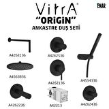 VitrA Origin Ankastre Duş Seti - Mat Siyah - 8 Parça