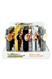 PremiumQuality Gümüş Tek Torch Pürmüz Metal Puro Çakmağı
