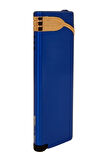 PremiumQuality Mavi - Bronz Tek Torch Pürmüz Metal Puro Çakmağı