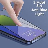 Baseus Polham Baseus 0.3mm 2 Adet Apple iPhone 12, 12 Pro Full Kaplama Kırılmaz Ekran Koruyucu, Anti Blue Light