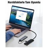Baseus 4 Portlu Type-C To USB 3.0 Dönüştürücü Çoğaltıcı 5gbps Aktarım Hub 25 cm Tak Çalıştır