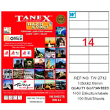 Tanex Tw-2712 Lazer Etiket 105X42 Mm Tw2712Las10100