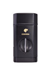 Parmida 3 Torch Pürmüz Siyah Dahili V Kesicili Metal Puro Çakmağı