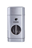 Parmida 3 Torch Pürmüz Gümüş Dahili V Kesicili Metal Puro Çakmağı
