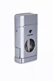 Parmida 3 Torch Pürmüz Gümüş Dahili V Kesicili Metal Puro Çakmağı
